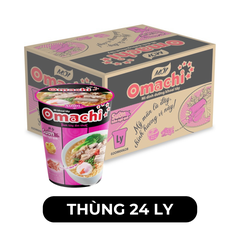MASAN - Mì ly OMACHI KHÔNG THỊT vị Sườn Hầm Ngũ Quả - Mì ly ăn liền không thịt Omachi, Mì ly khoai tây Omachi, Mì ly healthy không chiên Omachi - 72g/ly - 00109