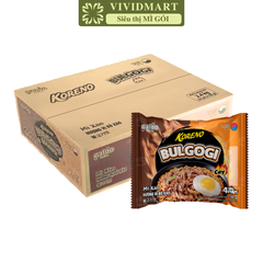 PALDO - Mì xào Koreno Bulgogi hương vị Bò xào cay, Mì trộn Koreno Bulgogi, Mì bò xào cay Hàn Quốc - 100g/gói - 00607