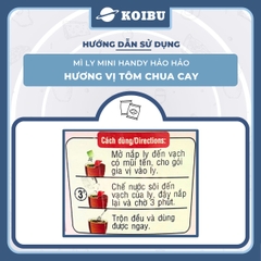 ACECOOK - Mì ly Mini Handy Hảo Hảo hương vị Tôm chua cay, Mì ly Tôm chua cay Hảo Hảo Mini Handy - 47g/ly - 00021