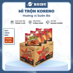 PALDO - Mì trộn Koreno hương vị Sườn bò, Koreno Mì trộn sườn bò Koreno, Mì Koreno Hàn Quốc ăn liền - 74g/gói - 00160