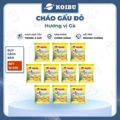 ASIAFOODS - Cháo Gấu Đỏ hương vị Gà, Cháo Gà Gấu Đỏ, Cháo gói ăn liền Gấu Đỏ vị Gà - 50g/gói - 00340