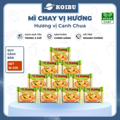 THIEN HUONG FOOD - Mì chay Vị Hương hương vị Canh chua chay, Mì Vị Hương canh chua chay, Mì chay ăn liền - 65g/gói  - 00866
