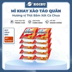 ACECOOK - Mì xào Táo Quân hương vị Thịt bằm xốt cà chua, Mì Táo Quân đỏ, Mì Táo quân thịt bằm sốt cà chua, Mì Táo quân sốt cà chua, Mì khay Táo Quân thịt bằm xốt cà chua - 85g/khay - 00029