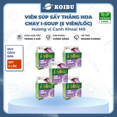 NFC - Viên súp sấy thăng hoa I-Soup hương vị Canh khoai mỡ chay, Canh khoai mỡ I-Soup ăn liền - 55g/lốc - 00724