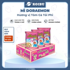 ACECOOK - Mì Doraemon hương vị Tôm gà tỏi phi, Mì ăn liền trẻ em, Mì Doremon bổ sung canxi, Mì gói Doraemon (63/gói) - 63g/gói - 00070