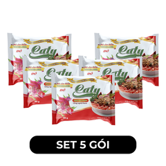 VINACATY - Mì ăn liền thanh long đỏ Caty hương vị Thịt heo bằm, Mì tôm thanh long đỏ Caty ăn liền - 80g/gói - 00570