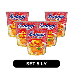 SEDAAP - Mì nước Sedaap ly vị gà không cay (ly đỏ), Mì ly nước Sedaap vị gà không cay, Mì ăn liền Indonesia, Mì ly Indonesia, Mì Indo - 75g/ly - 00487