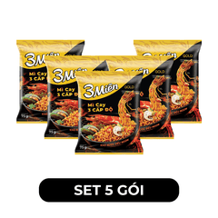 UNIBEN - Mì 3 Miền Gold hương vị Mì Cay 3 Cấp Độ - Mì 3 Miền Gold Cay 3 Cấp Độ ăn liền - 75g/gói  - 00355