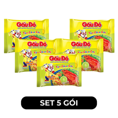 ASIAFOODS - Mì Gấu Đỏ hương vị Tôm chua cay, Mì Tôm chua cay Gấu Đỏ, Mì gói ăn liền Gấu Đỏ Tôm chua cay - 63g/gói - 00327