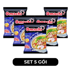 MASAN - Mì khoai tây Omachi hương vị Lẩu Bắp Bò Riêu Cua, Mì Omachi bắp bò riêu cua, Mì Omachi gói - 80g/gói - 00056