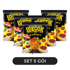WORLD SPICE - Mì trộn LókCók hương vị Bò Xì-pa-ghét-ti, Mì trộn bò Spaghetti LokCok, Mì ăn liền Lokcok - 97g/gói - 00752