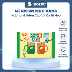 NISSIN - Mì Nissin Mug trắng xanh, Mì Mug Nissin trắng xanh ăn liền, Mì ăn dặm cho bé từ 12 tháng - 94g/gói - 00794