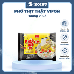 VIFON - Phở Vifon thịt thật hương vị Bò, Vifon Phở bò thịt thật Vifon, Phở thịt thật Vifon ăn liền - 90g/gói - 00814