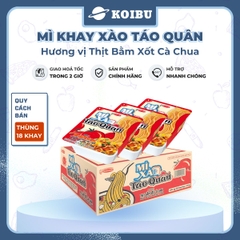ACECOOK - Mì xào Táo Quân hương vị Thịt bằm xốt cà chua, Mì Táo Quân đỏ, Mì Táo quân thịt bằm sốt cà chua, Mì Táo quân sốt cà chua, Mì khay Táo Quân thịt bằm xốt cà chua - 85g/khay - 00029