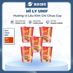 UNI-PRESIDENT - Mì Unif ly hương vị Lẩu Kim Chi Chua Cay, Mì Dzai Dzai ly lẩu kim chi chua cay - 62g/ly - 00295