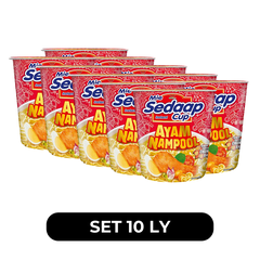 SEDAAP - Mì nước Sedaap ly vị gà không cay (ly đỏ), Mì ly nước Sedaap vị gà không cay, Mì ăn liền Indonesia, Mì ly Indonesia, Mì Indo - 75g/ly - 00487