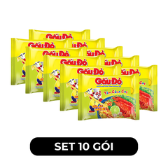 ASIAFOODS - Mì Gấu Đỏ hương vị Tôm chua cay, Mì Tôm chua cay Gấu Đỏ, Mì gói ăn liền Gấu Đỏ Tôm chua cay - 63g/gói - 00327