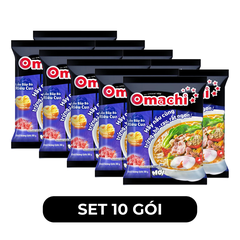 MASAN - Mì khoai tây Omachi hương vị Lẩu Bắp Bò Riêu Cua, Mì Omachi bắp bò riêu cua, Mì Omachi gói - 80g/gói - 00056