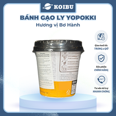 YOUNG POONG - Bánh gạo ly Yopokki hương vị Bơ Hành, Bánh gạo bơ hành Yopokki ly, Bánh gạo Hàn Quốc - 120g/ly - 00869