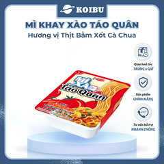 ACECOOK - Mì xào Táo Quân hương vị Thịt bằm xốt cà chua, Mì Táo Quân đỏ, Mì Táo quân thịt bằm sốt cà chua, Mì Táo quân sốt cà chua, Mì khay Táo Quân thịt bằm xốt cà chua - 85g/khay - 00029
