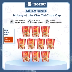 UNI-PRESIDENT - Mì Unif ly hương vị Lẩu Kim Chi Chua Cay, Mì Dzai Dzai ly lẩu kim chi chua cay - 62g/ly - 00295