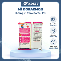 ACECOOK - Mì Doraemon hương vị Tôm gà tỏi phi, Mì ăn liền trẻ em, Mì Doremon bổ sung canxi, Mì gói Doraemon (63/gói) - 63g/gói - 00070
