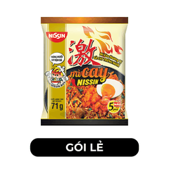 NISSIN - Mì xào cay Nissin Gà cay trứng muối, Mì xào cay Gà cay trứng muối, Mì xào ăn liền Nissin - 71g/gói - 00370