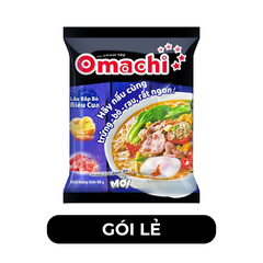 MASAN - Mì khoai tây Omachi hương vị Lẩu Bắp Bò Riêu Cua, Mì Omachi bắp bò riêu cua, Mì Omachi gói - 80g/gói - 00056