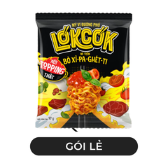 WORLD SPICE - Mì trộn LókCók hương vị Bò Xì-pa-ghét-ti, Mì trộn bò Spaghetti LokCok, Mì ăn liền Lokcok - 97g/gói - 00752