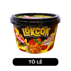 WORLD SPICE - Mì tô trộn LókCók hương vị Bò Xì-pa-ghét-ti, Mì tô trộn bò Spaghetti LokCok ăn liền  - 97g/tô - 00758