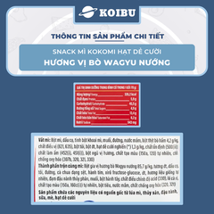 MASAN - Snack mì Kokomi Snacking hương vị Bò Wagyu nướng, Kokomi Snacking Bò Wagyu nướng ăn liềng - 70g/gói - 00896