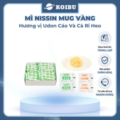 NISSIN - Mì Nissin Mug trắng xanh, Mì Mug Nissin trắng xanh ăn liền, Mì ăn dặm cho bé từ 12 tháng - 94g/gói - 00794
