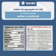 PALDO - Mì trộn Koreno hương vị Sườn bò, Koreno Mì trộn sườn bò Koreno, Mì Koreno Hàn Quốc ăn liền - 74g/gói - 00160