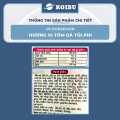 ACECOOK - Mì Doraemon hương vị Tôm gà tỏi phi, Mì ăn liền trẻ em, Mì Doremon bổ sung canxi, Mì gói Doraemon (63/gói) - 63g/gói - 00070