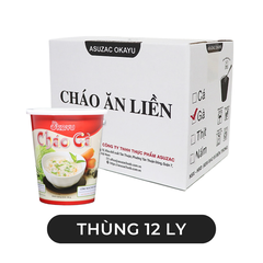 ASUZAC FOODS - Cháo ly Asuzac Okayu hương vị Gà, Cháo gà ăn liền Asuzac ly, Cháo thịt gà Okayu Asuzac lyà - 36g/ly - 00582