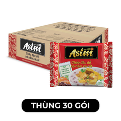 ASIAFOODS - Cháo Asim Đậu đỏ bò hầm cá rốt (có gói rau thịt thật), Cháo Đậu đỏ bò hầm cà rốt Asim - 72g/gói - 00335