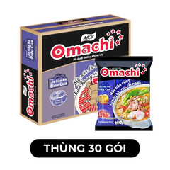 MASAN - Mì khoai tây Omachi hương vị Lẩu Bắp Bò Riêu Cua, Mì Omachi bắp bò riêu cua, Mì Omachi gói - 80g/gói - 00056
