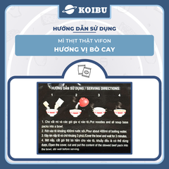 VIFON - Mì thịt thật Vifon hương vị Bò cay, Vifon Mì Bò cay thịt thật Vifon, Mì Vifon thịt thật - 90g/gói - 00816