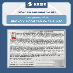 NISSIN - Mì Nissin Mug trắng xanh, Mì Mug Nissin trắng xanh ăn liền, Mì ăn dặm cho bé từ 12 tháng - 94g/gói - 00794