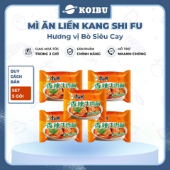 KANG SHI FU - Mì Kang Shi Fu hương vị Bò siêu cay, Mì Kang Shi Fu ăn liền, Mì ăn liền Trung Hoa - 104g/gói - 00748