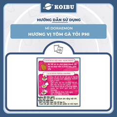ACECOOK - Mì Doraemon hương vị Tôm gà tỏi phi, Mì ăn liền trẻ em, Mì Doremon bổ sung canxi, Mì gói Doraemon (63/gói) - 63g/gói - 00070
