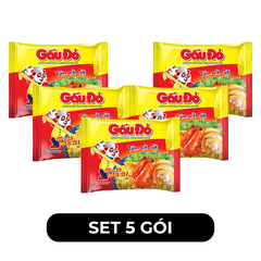 ASIAFOODS - Mì Gấu Đỏ hương vị Tôm và gà, Mì Tôm và gà Gấu Đỏ, Mì gói ăn liền Gấu Đỏ Tôm và gà - 63g/gói - 00326