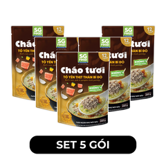SG FOOD - Cháo tươi SG Food hương vị Tổ yến thịt thăn bí đỏ, Cháo tươi tổ yến thịt thăn bí đỏ SG Food - 240g/gói - 00630