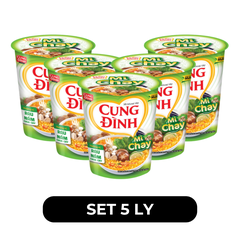 AFOTECH - Mì ly chay Cung Đình Rau nấm chua cay, Mì ly Rau nấm chua cay Cung Đình, Mì chay Cung Đình - 70g/ly - 00310