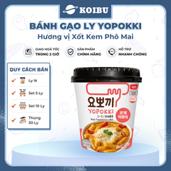 YOUNG POONG - Bánh gạo ly Yopokki hương vị Kem Phô Mai, Bánh gạo kem phô mai Yopokki ly, Bánh gạo Hàn Quốc - 120g/ly  - 00868