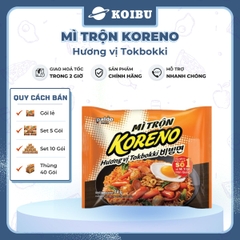 PALDO - Mì trộn Koreno hương vị Tokbokki, Koreno Mì trộn Tokbokki Koreno, Mì Koreno Hàn Quốc ăn liền - 74g/gói - 00159