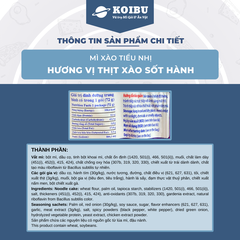 UNI-PRESIDENT - Mì xào tiểu nhị hương vị Thịt xào sốt hành, Mì thịt xào sốt hành, Mì thịt xào Tiểu nhị gói - 72g/gói - 00290