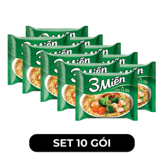 UNIBEN - Mì 3 Miền hương vị Chay Lá Đa - Mì chay lá đa 3 Miền ăn liền, Mì gói chay lá đa - 65g/gói - 00357