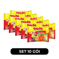 ASIAFOODS - Mì Gấu Đỏ hương vị Tôm và gà, Mì Tôm và gà Gấu Đỏ, Mì gói ăn liền Gấu Đỏ Tôm và gà - 63g/gói - 00326