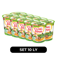 AFOTECH - Mì ly chay Cung Đình Rau nấm chua cay, Mì ly Rau nấm chua cay Cung Đình, Mì chay Cung Đình - 70g/ly - 00310